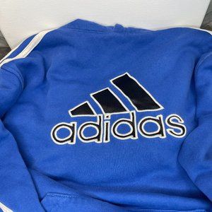 ADIDAS Size M Blue Hooded Sweatshirt - Soft and warm!